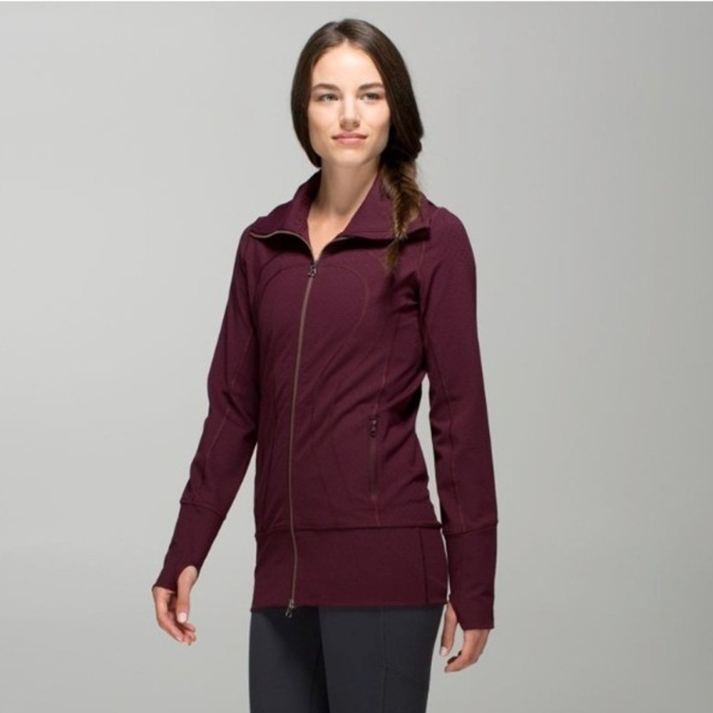 Lululemon Stride Jacket‎ II Hooded Bordeaux Drama Size 4